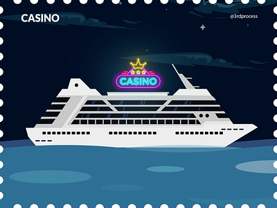 Casino - Day15 100dayschallenge 100daysofillustration casino casino games cruise cruiser design flat illustration illustrator night simple simpleillustration vector