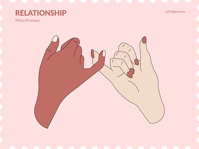 Relationship 100dayschallenge 100daysofillustration design flat hands illustration illustrator love photoshop pinkypromis relationship vector