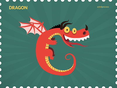 Dragon 100dayschallenge 100daysofillustration design dragon fire flat funny funny dragon illustration illustrator photoshop vector