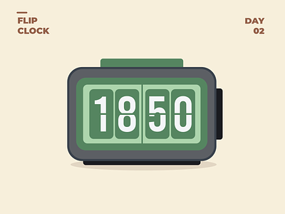 Flip Clock 100dayschallenge 100daysofillustration clock design flat flipclock illustration timer vector