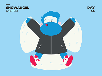 SnowAngel - Winter 100dayschallenge 100daysofillustration art design flat illustration illustrator simple simpleillustration snow vector winter winter is coming winterfell