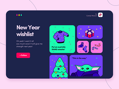 New Year Wishlist - Web concept