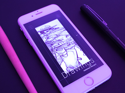 🔥 Portfolio - Mobile 🔥 blue interface ios mobile portfolio responsive site ui ux violet
