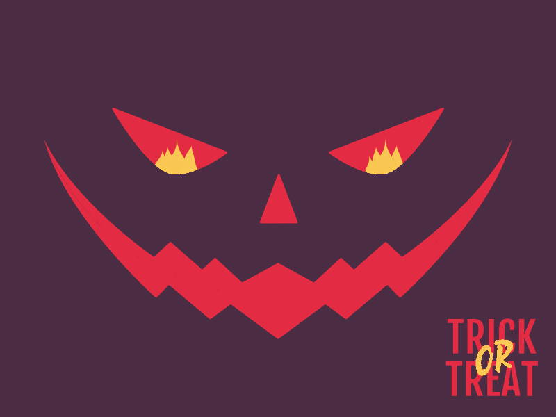 Trick or treat animation dark halloween motion pumpkin red romain sentenac smile violet