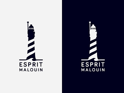 Logotype - Esprit Malouin brand esprit french headlight logo logotype malouin sea spirit st malo water wave