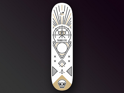 #4 - Third Eye - Board Project board design geometric illustration planche skate skateboard vector