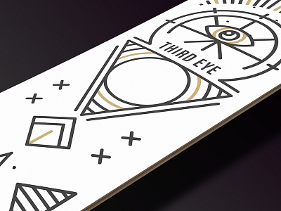 #4 - Third Eye Detail - Board Project board design geometric geometrical geometrie illustration planche skate skateboard