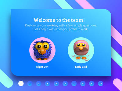 023 Onboarding 023 daily daily ui early bird night owl onboarding