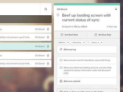 Task management tool due date tags tasks user interface