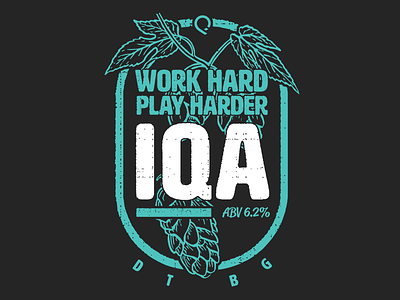 IQA Beer Label beer beer label crm dtbg hops illustration inbox ipa iqa layout salesforceiq