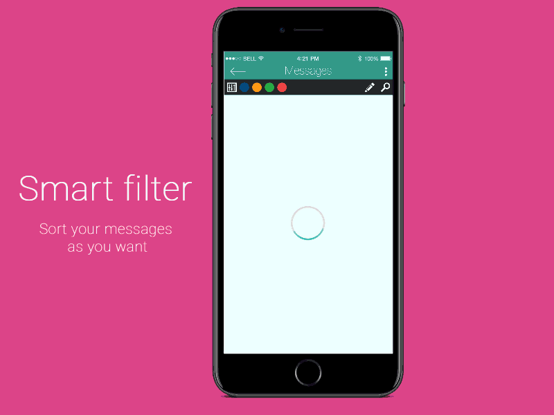 Hello Dribbble filter first hello messages ui