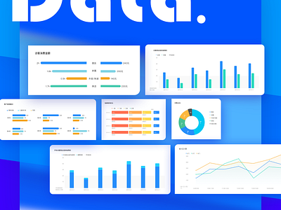 Data visualization clean data visualization ui ux 品牌 插图 新鲜 清洁 蓝色 设计