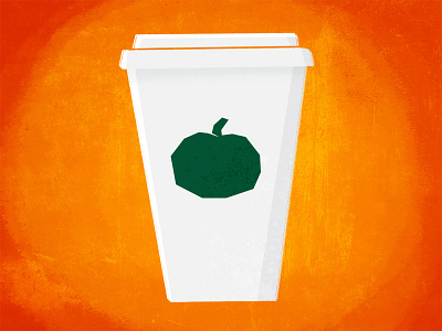 PSL illustration psl pumkin spice latte starbucks