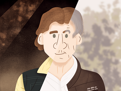 The Space Pilot han solo harrison ford illustration star wars