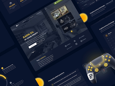 💰 PWAY - Service to Game Ideas Selling! chart cryptocurrency gaming gaming website glassmorphism investments landing page steam ui ux uxui