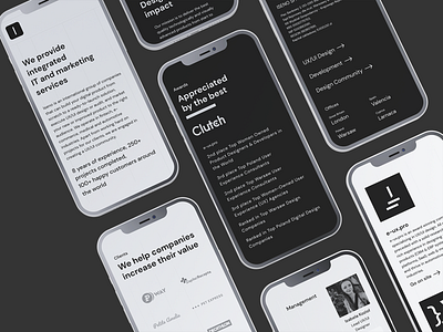 Iseno group - UI/UX & Webflow black clean minimal simple typography ui ux white