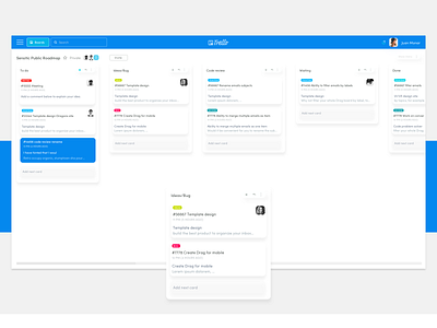 Trello - web UI clean dailyui design material design minimal redesign taskmanager trello typography ui ux