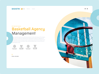 Basket M Concept clean design flat flat design homepage minimal typography ui ux