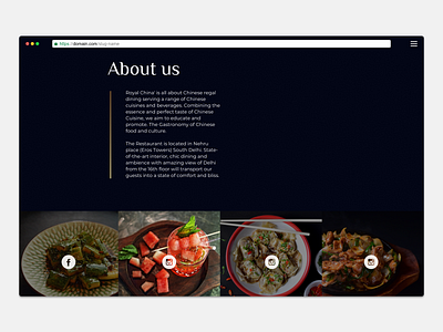 UI design - Homepage China Restaurant about china clean concept feed homepage instafeed minimal photoshoot redesign restaurant restaurants tasty template typography ui ui design
