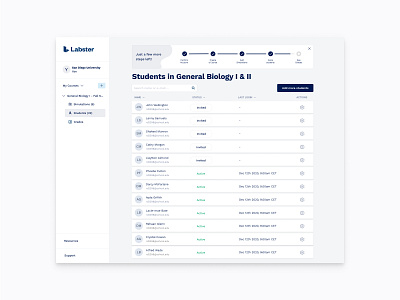 My Labster - Students app design flat ui ux web website