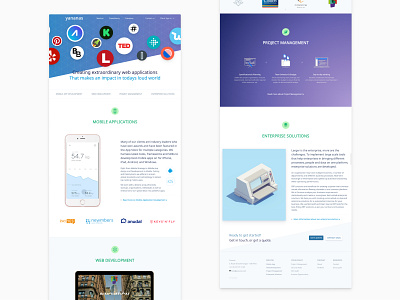 Yananas - Landing page app design flat ui ux web