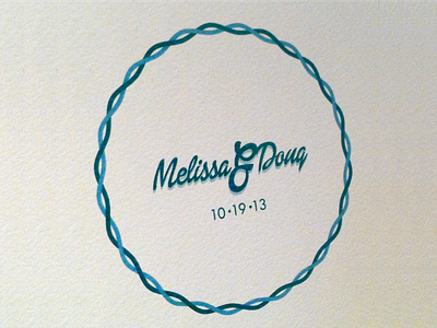 Congratulations card invite print type typography wedding wreath