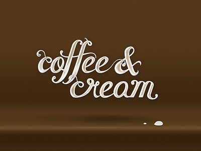 Coffee&Cream coffee cream custom type fuel hand lettering illustrator photoshop