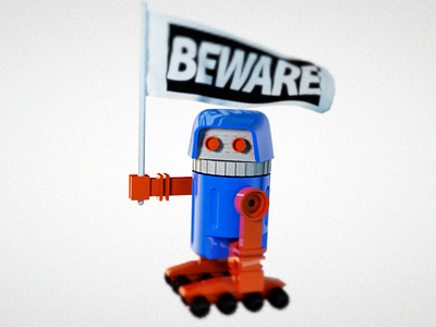 Bewarecollective Robot 3d render beware collective montreal product visualization