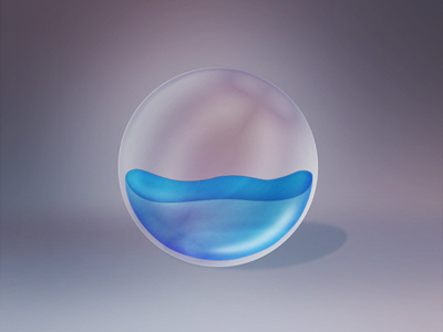 Bewarecollective / bubble blue bubble glass mauve sphere water