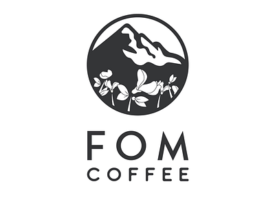 FOM coffee logo clean coffee community logo