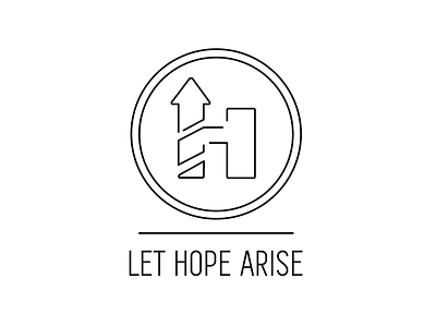 Let Hope Arise Logo clean fun ministry design shapes simple
