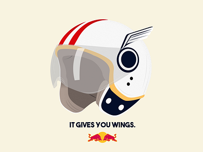 Red Bull racing ad concept clean energy drink red bull simple wings