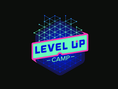 Level Up Camp ar digital logo vr