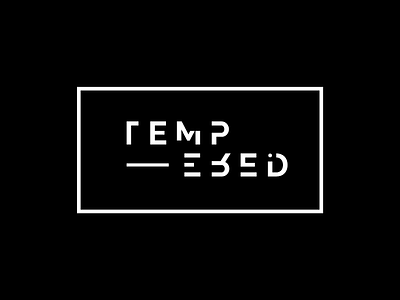 Tempered Logo black logo logotype white