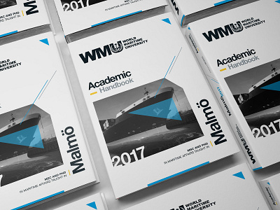World Maritime University - Academic Handbook 2017 book art book cover book cover design editorial design editorial layout print