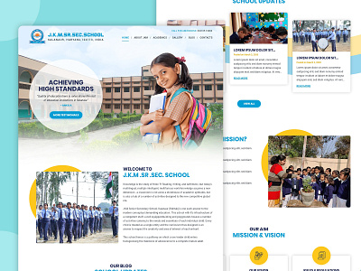 JKM School Web Template branding illustrator logo design mockup design typography ui ux vector web web deisgn