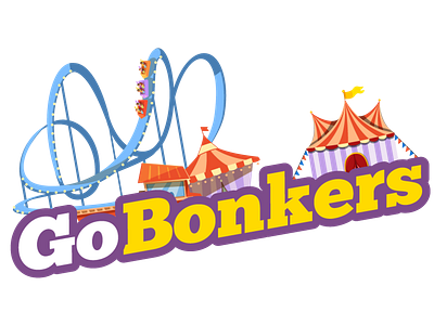 Go Bonkers Logo design entertainment fun art illustrator logo logo design typography ux