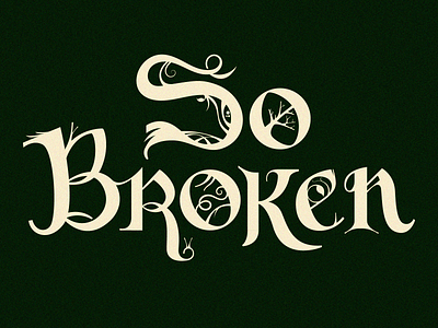 Broken illustration lettering letters type typography vector