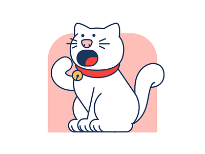 Le Cat animal cat illustration simple vector
