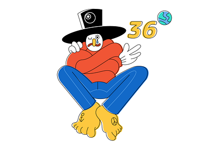 36 degrees illustration vector