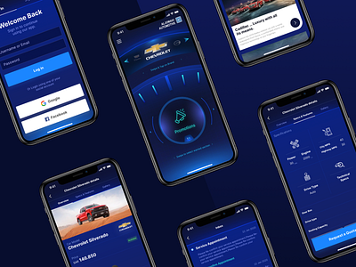 Automotive Mobile App app automotive blue cars futuristic mobile mobile app product design tech ui ux