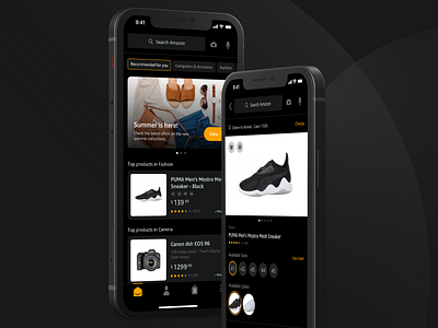 Amazon dark mode amazon dark mode dark theme ecommerce ecommerce app ecommerce design ecommerce shop mobile app mobile app design mobile ui ui ux ui design ux ux design