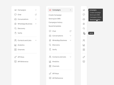 Side Menu clean dashboard design system menu minimal navigation side menu ui ui components ux web app