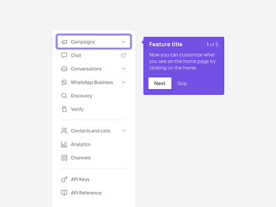 Onboarding steps app cpaas dashboard education onboarding product design saas tutorial ui user flow ux web app web design