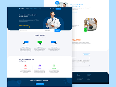 Nardine landing page booking clinic commercial doctor health health care hospital landing page platform ui ux web