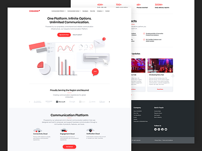 CEQUENS Website 3d commercial communication landing page product product design red ui ux website