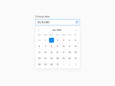 Date picker clean component date picker date range design system interface minimal modern ui ui component ux