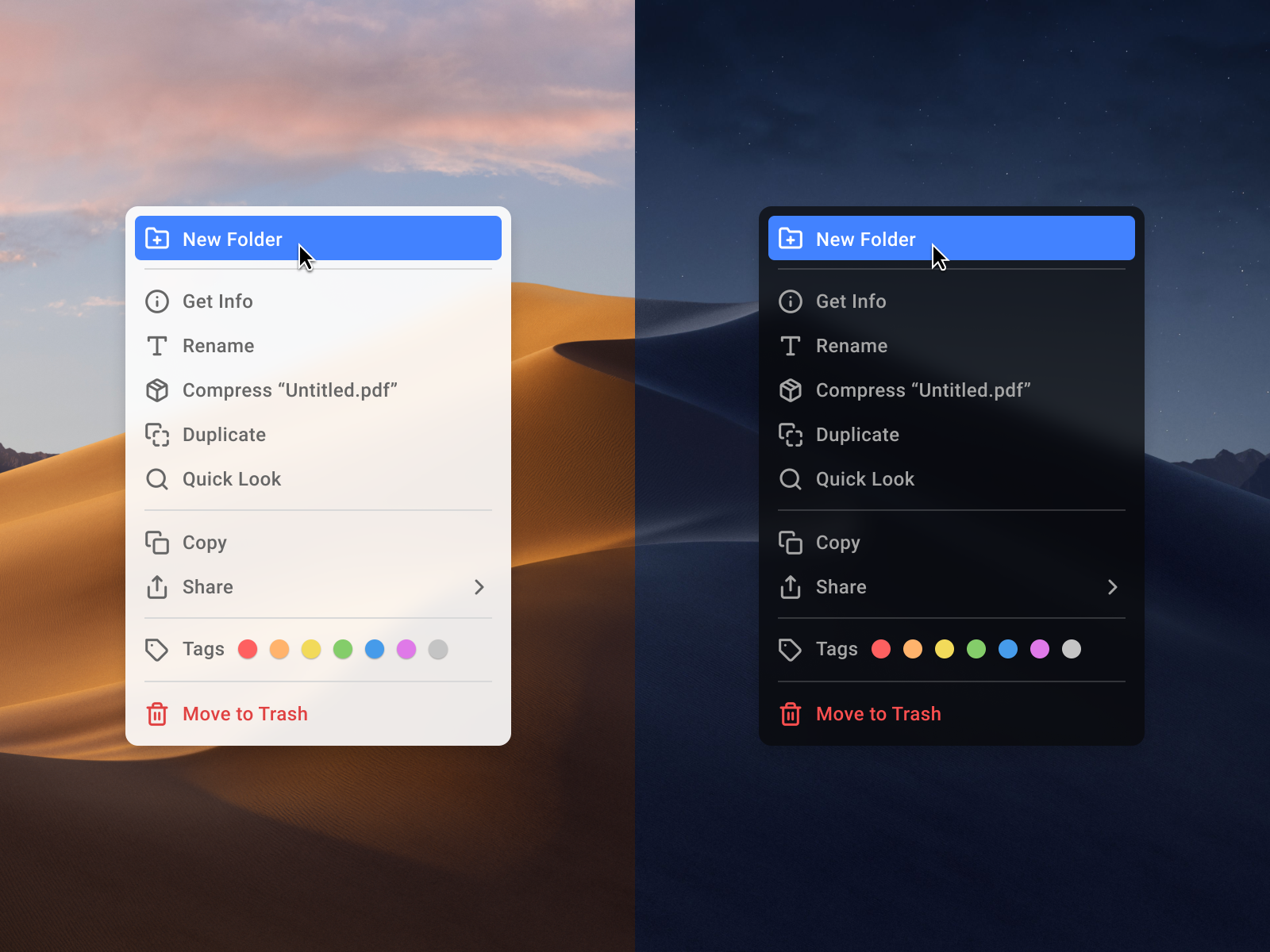 macOS right-click menu by Karaman on Dribbble