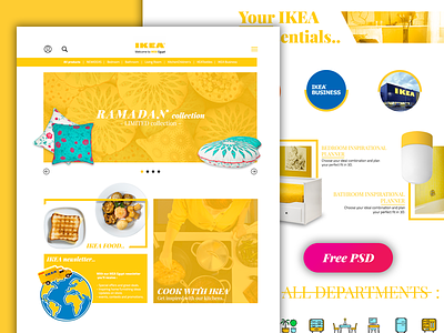 IKEA - website UI + free PSD