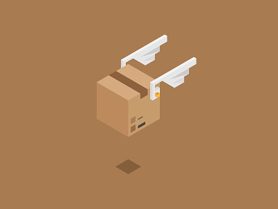 Self-shipment box branding illustration logo shipment vector